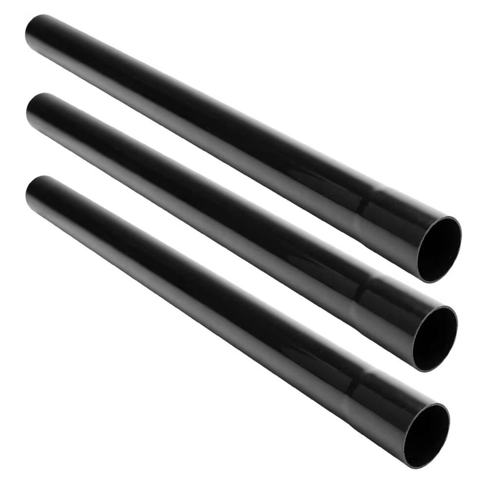 Vacuum Pipe Tubes 1.25 Inch, for Wet Dry Vacuums, 3 Pack, Black